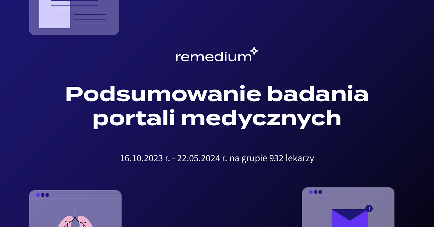 Badania portali medycznych – raport Remedium