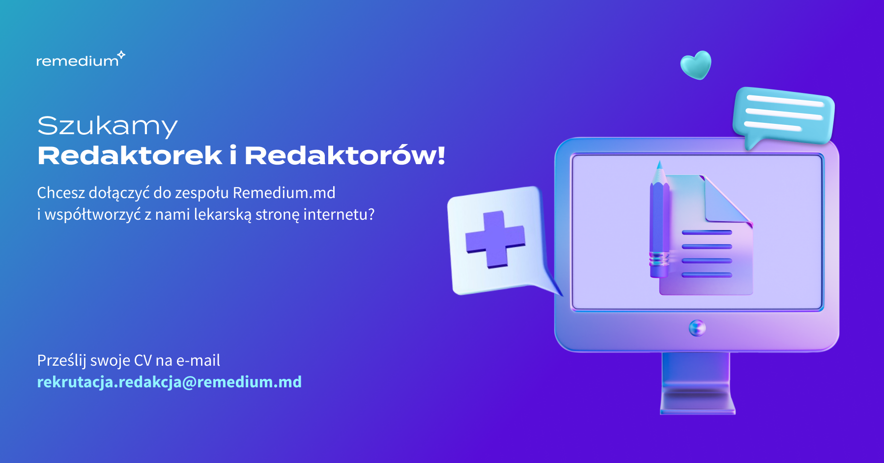 Poszukujemy lekarzy do zespołu Remedium!