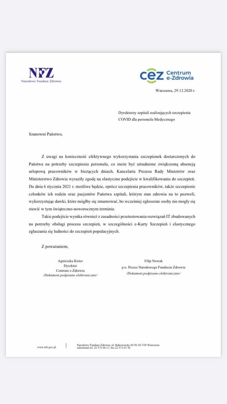 szczepienia przeciwko SARS-CoV-2