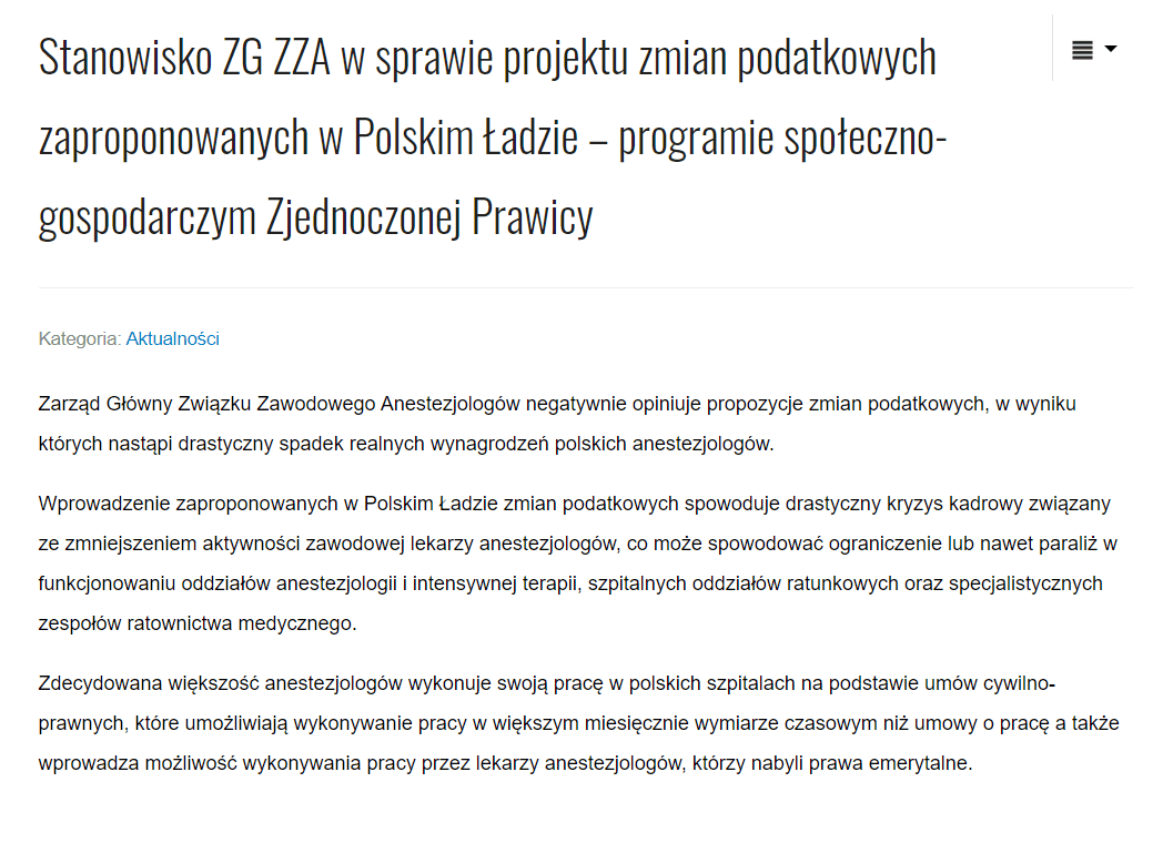 stanowisko ZZA