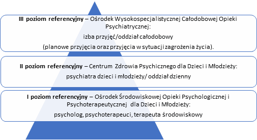 ministerstwo zdrowia, poziomy referencyjnosci, psychiatria dziecieca