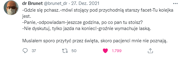 dr Brunet, twitter, absurdy medycyny w Polsce