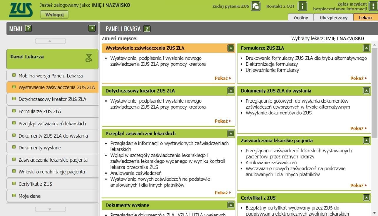 Poradnik Wystawiania Elektronicznych Zwolnienień Lekarskich (e-ZLA)