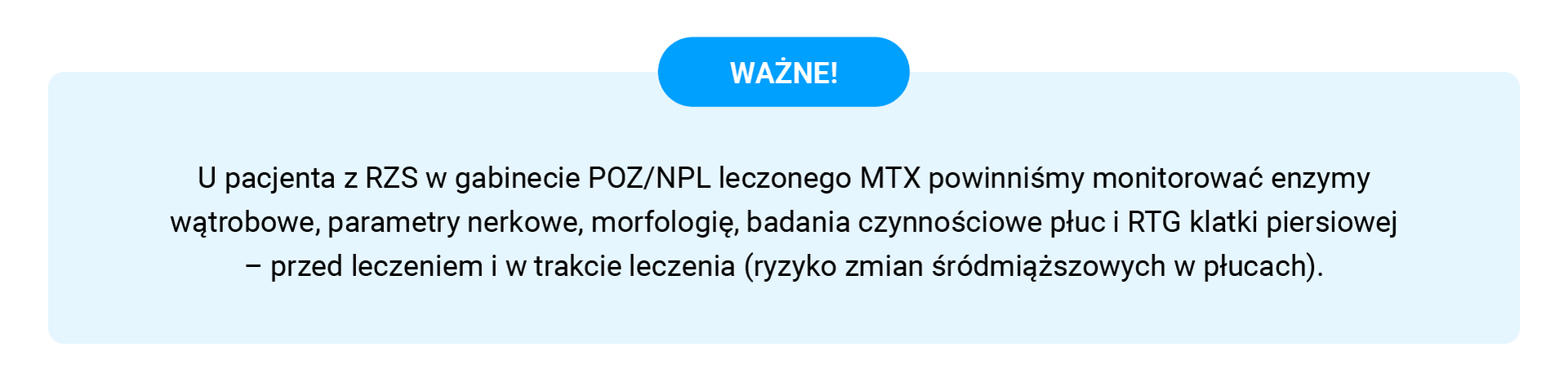 Metotreksat badania kontrolne