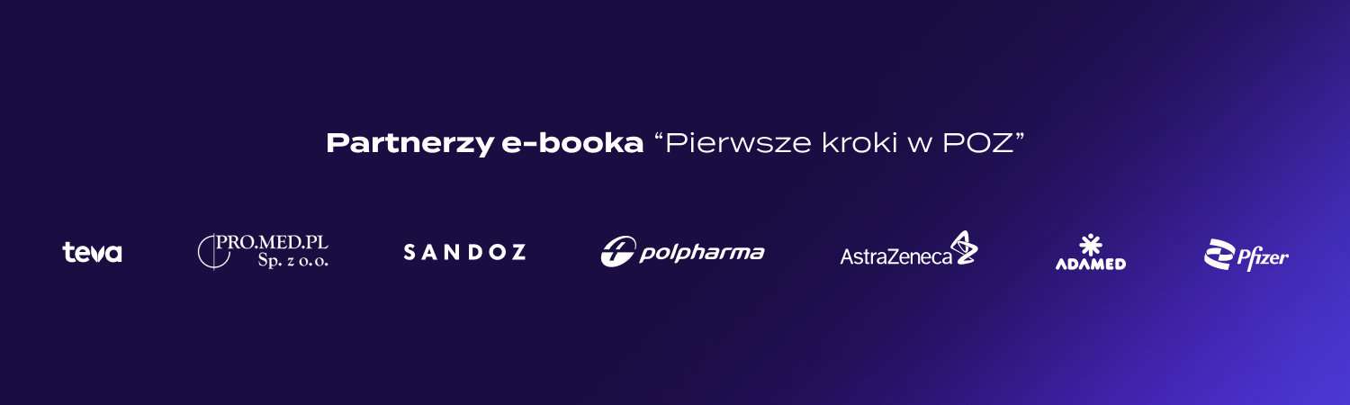 Partnerzy e-booka "Pierwsze kroki w POZ" 2023