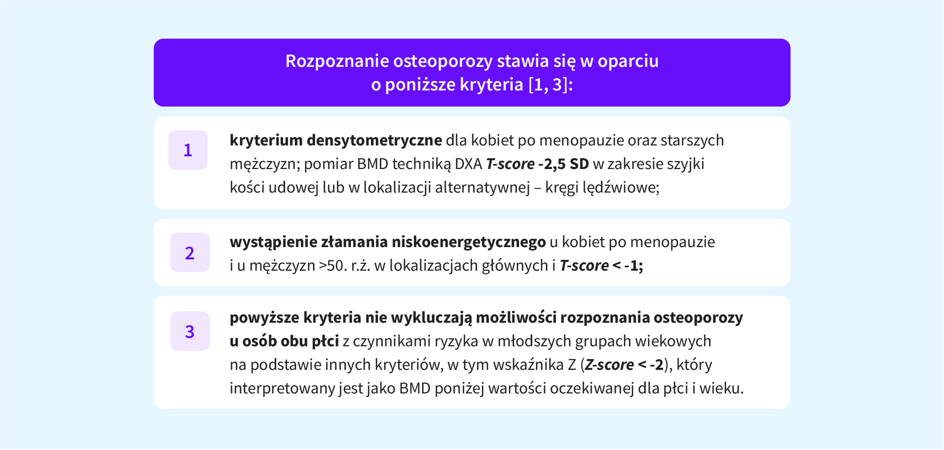 Kryteria rozpoznania osteoporozy