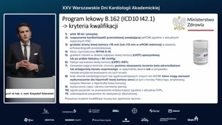 Kryteria kwalifikacji do programu lekowego