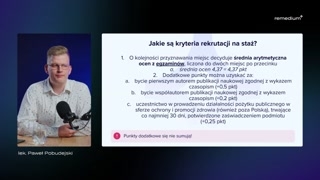 Kryteria rekrutacji i punkty dodatkowe