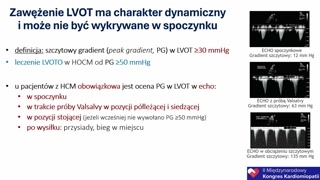 Rozpoznanie zwężenia w drodze odpływu lewej komory
