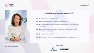 Kwalifikacja do grup wychowania fizycznego i wskazania do zwolnień