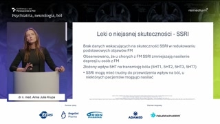 Ostrożność wobec SSRI, pochodnych konopi i opioidów słabych