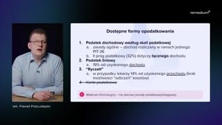 Podatki: skala, podatek liniowy i ryczałt