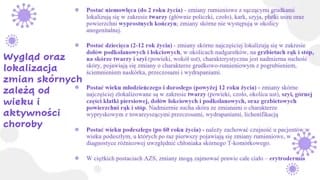 Fenotypy wiekowe, lokalizacja zmian i postaci ciężkie AZS