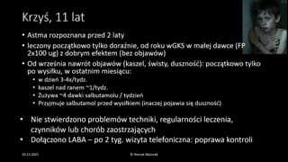 Ocena przypadku Krzysia i modyfikacja leczenia