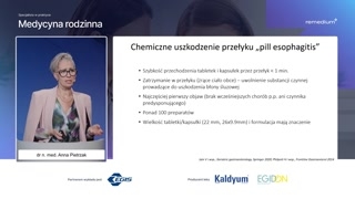 Mechanizmy uszkodzenia przełyku i pills esophagitis