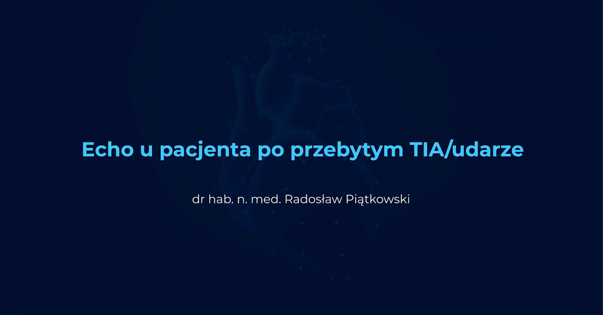 Echo u pacjenta po przebytym TIA/udarze.